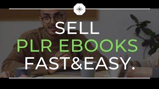 How to SELL PLR eBooks or any products ONLINE (FAST AND EASY)