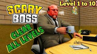 Scary office boss 3d clear all levers