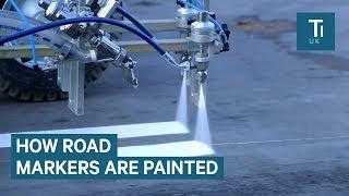 Machines Spray Paint Roads With Incredible Precision