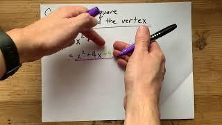 Complete the Square y=x^2+4x (to find vertex)