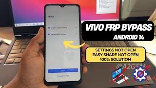 All Vivo Android 14 FRP Bypass 2025 | Vivo FRP Remove Settings not Open, Easy Share Solution | A2GSM