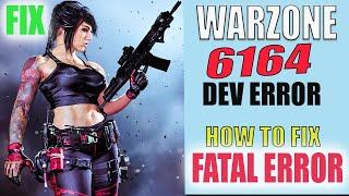 How to fix cod warzone fatal error DEV ERROR 6164 ll DEV ERROR 6164 FIX ll by borntoplaygames