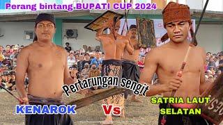 Pertarungan sengit SATRIA LAUT SELATAN VS KENAROK || peresean perang bintang BUPATI CUP 2024