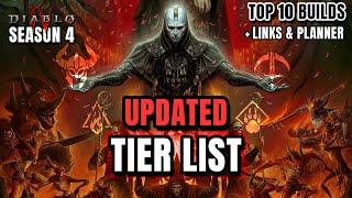 UPDATED TIER LIST! Top 10 Builds to play in Season 4 - Diablo 4