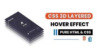 CSS 3D Layered Image Hover Effects Using | Html & Css Only @techweb.official