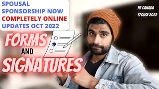 HOW TO APPLY ONLINE? HOW TO SIGN FORMS? |  - Spousal Sponsorship Updates - PR Canada 2022