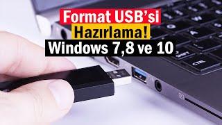 Format USB si Hazırlama | Windows 7 8 10