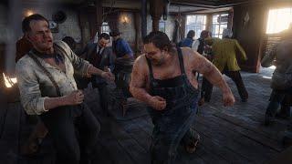 Epic Last Man Standing Bar Brawl Red Dead Redemption 2 NPC Fight