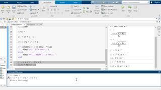 Getting Started in Symbolic Toolbox with Live Script in MATLAB