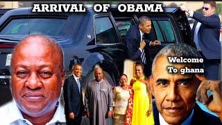 BREAKING NEWS AS PRESIDENT OBAMA ARRIVES IN GHANA TO CELEBRATE MAHAMA  KWAME A PLUS REACT...