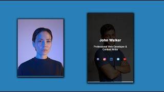 How to create Profile Card: Create Image Hover Sliding Effect