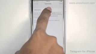 Telegram iOS App - How To Add A Username