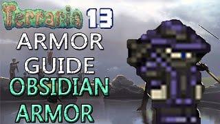 Terraria 1.3 Armor Guide!: OBSIDIAN ARMOR! PRE-HARDMODE