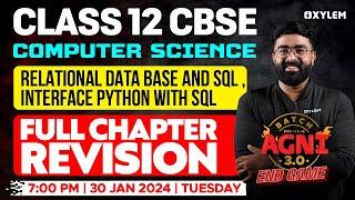 Class 12 CBSE | Relational Data Base And SQL , Interface Python With SQL | | Xylem CBSE 11 & 12