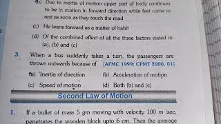 When a bus suddenly takes a turn, the passenger are thrown outwards because #neet #nlm #mcq