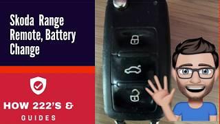 ŠKODA Range Old Style Remote Battery Replacement Cr2032 How 222’s & guides case cover protect button