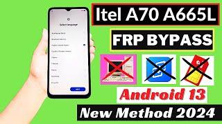 Itel A70 A665L FRP Bypass Android 13 Without PC | Itel A70 Bypass FRP Google Account | New Method