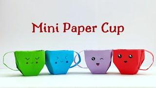 DIY MINI PAPER CUP / Paper Crafts For School / Paper Craft / Easy origami paper cup / Origami