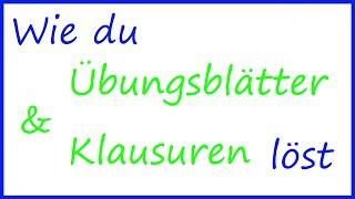 Wie du Übungsblätter und Klausuren löst | Math Intuition