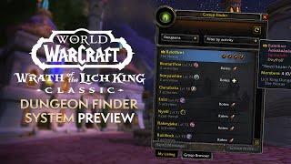 Wrath of the Lich King Classic NEW Dungeon Finder Preview