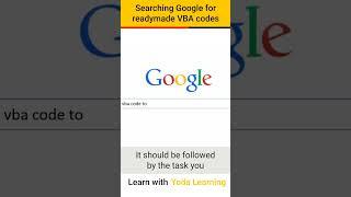 Get ready-made Excel VBA codes from Google