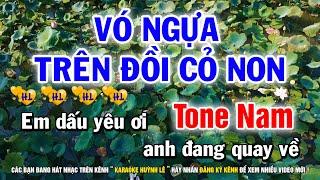 Karaoke Vó Ngựa Trên Đồi Cỏ Non - Tone Nam ( Gm ) Nhạc Sống Cha Cha Cha Hay Nhất