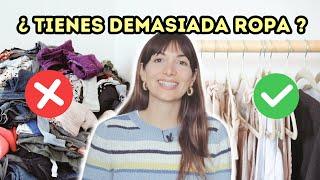 Cómo DEJAR DE ACUMULAR ROPA que NO necesitas  tips para tener un armario minimalista con menos ropa