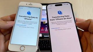 WhatsApp iPhone to iPhone transfer using a wire from an iPhone 6s to the new iPhone 14 Pro