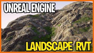 UNREAL ENGINE LANDSCAPE | How to create a terrain in UE4 with RVT Optimized for Open-World