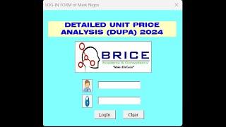 DEMO ON HOW TO COMPUTE DETAILED UNIT PRICE ANALYSIS USING BRICE DUPA 2024 PROGRAM