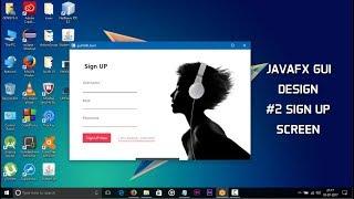 JavaFX GUI Design #2 Sign Up Screen