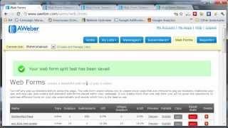 How to Split Test Web Form using Aweber