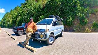 Stealth Camping in a Mitsubishi Delica (In Forks Washington)