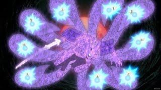 The powerful Nine-Tailed Susanoo prevents Obito from reviving the Divine Tree