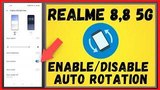 Realme 8,8 5g : Turn on/off Auto Rotate-Landscape Mode in Realme 8 | how to auto rotate Realme