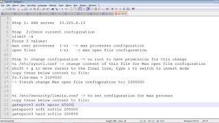 How to set max open file max process in linux