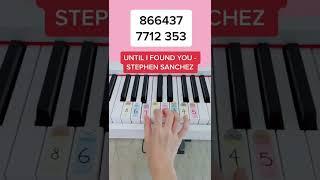 EASY Version (No Black Keys!): Until I Found You - Stephen Sanchez #easypianotutorial #summypiano