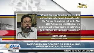 Tanggapan ng COMELEC sa Intramuros, pansamantalang isasara