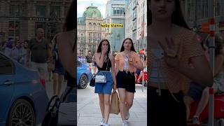 Say hello to strangers while filming in Vienna. #explore #travel #girl #vienna #shorts