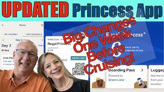 UPDATED  Princess App - What changes on the New Princess App a week before sailing?