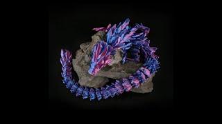 3D Printed Crystal Dragon Sensory Fidget Toy | Wyvern's Hoard