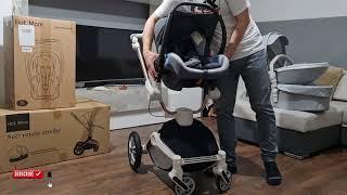 Passeggino Trio Hot Mom 360 Rotate Stroller, Carucior 3 in 1 + Hot Mom Baby Safety Seat