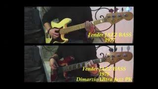 Fender Jazz Bass ´77 Vs. ´78, Rosewood vs Maple  fretboards. (Dimarzio Ultra Jazz Pickups)