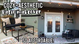 Cozy + Aesthetic Small Patio Makeover 2021 (Affordable!!) - Spring Backyard Transformation