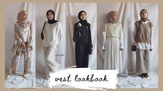 Lookbook: 11 Vest Outfit Ideas / Academia Style / Simple Hijab Outfit // #ootd citraamr