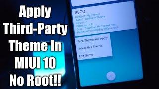 Install 3rd Party Theme in Miui 10 Without Root | Third-party Theme in Miui 10 | No Root | MIUI 10