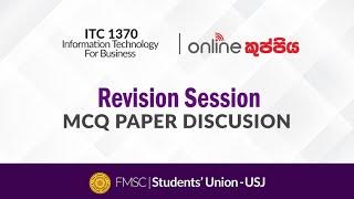 ITC 1370 | Information Technology For Business | Revision Session