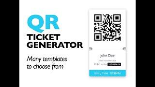 Free QR Ticket Generator