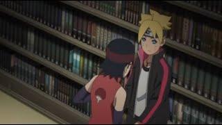 BORUTO DUBLADO | BORUSARA | BORUTO PEGA NA MÃO DE SARADA E QUASE BEIJA ELA NA BIBLIOTECA | MISSÃO