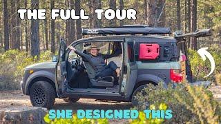 Woman Designs Ultimate Honda Element Camper for Over-Landing - The full tour!   #hondaelement #suv